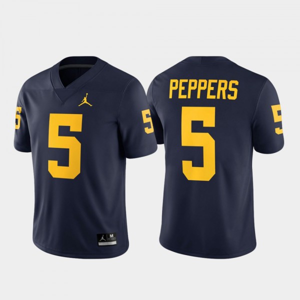 University of Michigan #5 For Men's Jabrill Peppers Jersey Navy High School Game Alumni Player